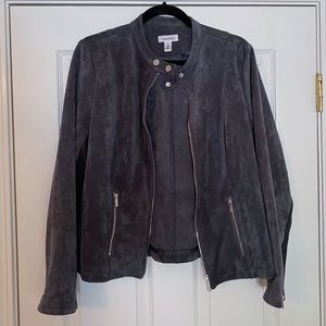 Calvin Klein Gray Suede Jacket